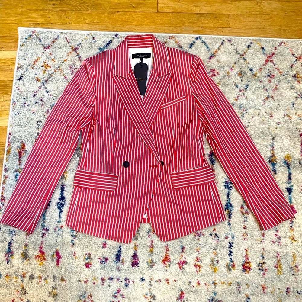 Red HOT Striped Blazer